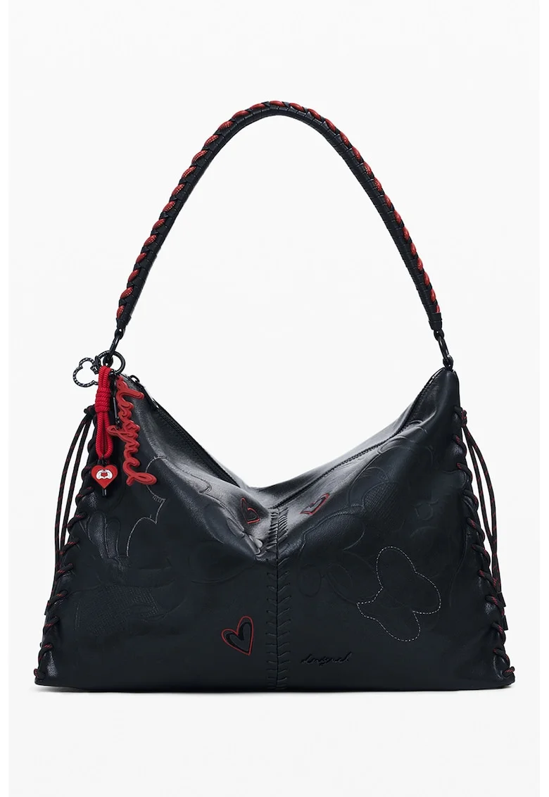 Geanta hobo din piele ecologica Disney, Negru