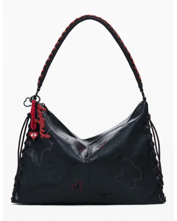 Geanta hobo din piele ecologica Disney, Negru
