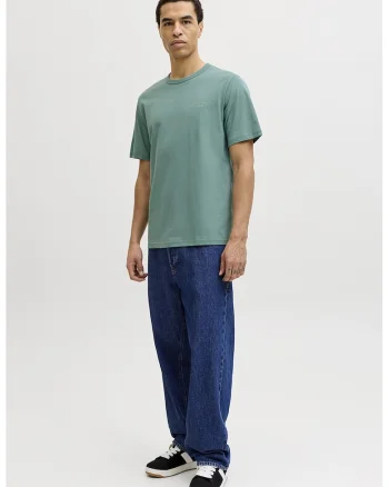 Tricou de bumbac organic cu logo discret, Verde,