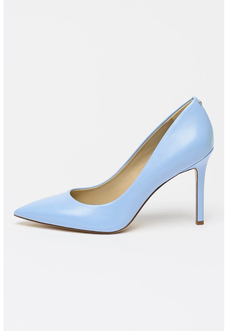 Pantofi de piele cu varf ascutit Hazel, Albastru azur