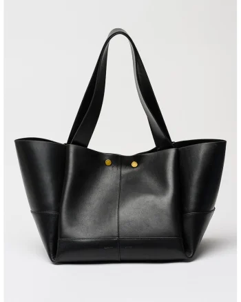 Geanta shopper de piele Rosalie, Negru