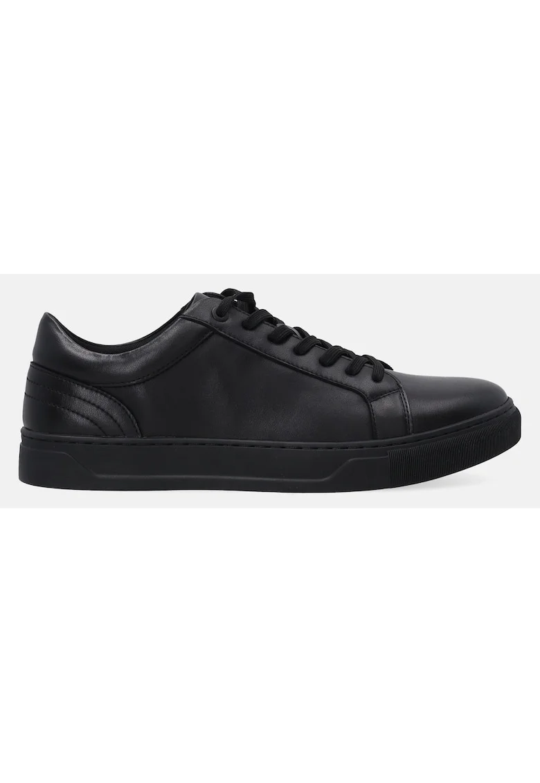 Pantofi sport din piele naturala, Negru, Negru