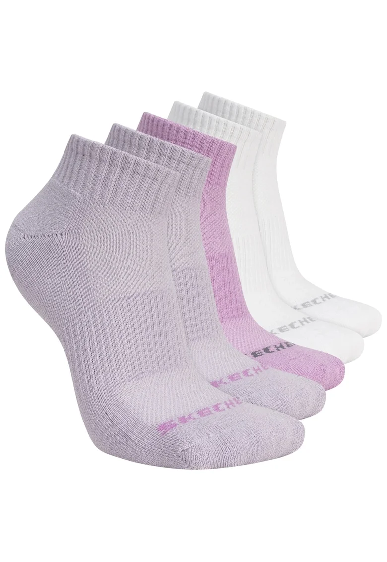 Set sosete Unisex,  3pk Unisex 1/2 Terry Qtr Crew 602095, Violet