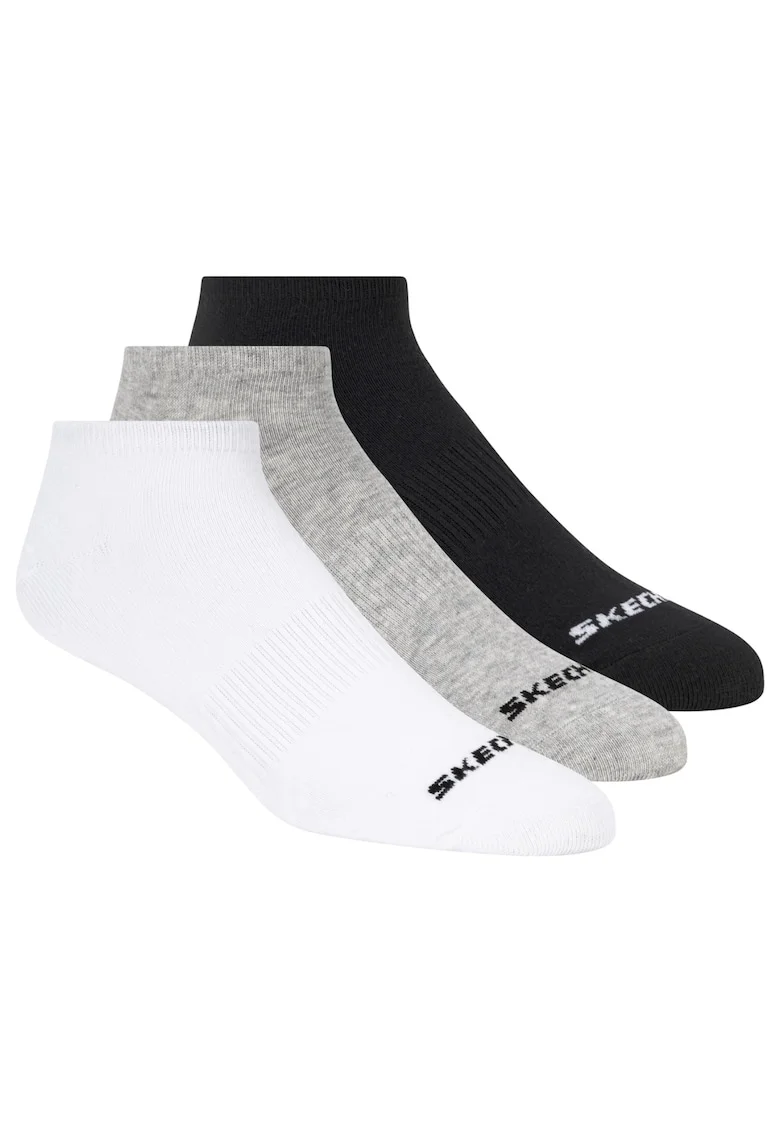 Set sosete Unisex,  3pk Unisex Non Terry No Show 1140411, Alb