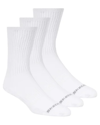 Set sosete Unisex,  3pk Unisex Non Terry Crew 601102, Alb