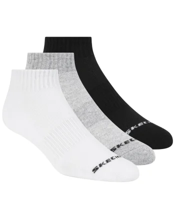 Set sosete Unisex,  3pk Unisex Terry Qtr Crew 111035, Alb