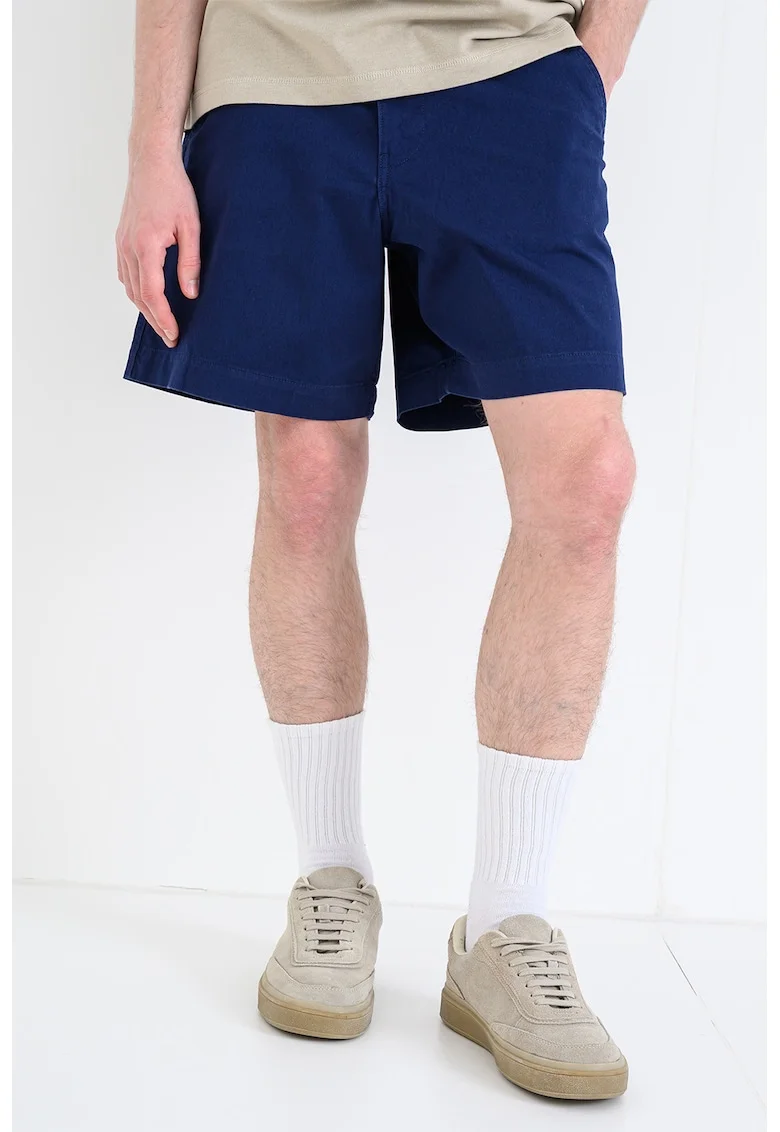 Pantaloni scurti chino cu croiala relaxed-fit, Bleumarin