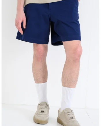Pantaloni scurti chino cu croiala relaxed-fit, Bleumarin