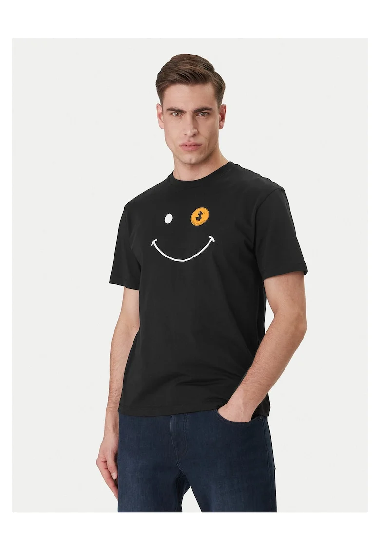 Tricou barbati,  bumbac organic, fwqfwqfwqfwq, Negru