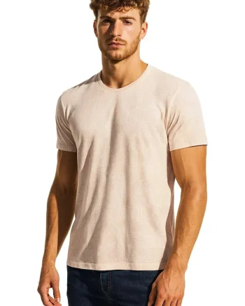 Tricou barbati  LMH224MTS061GY, Crem