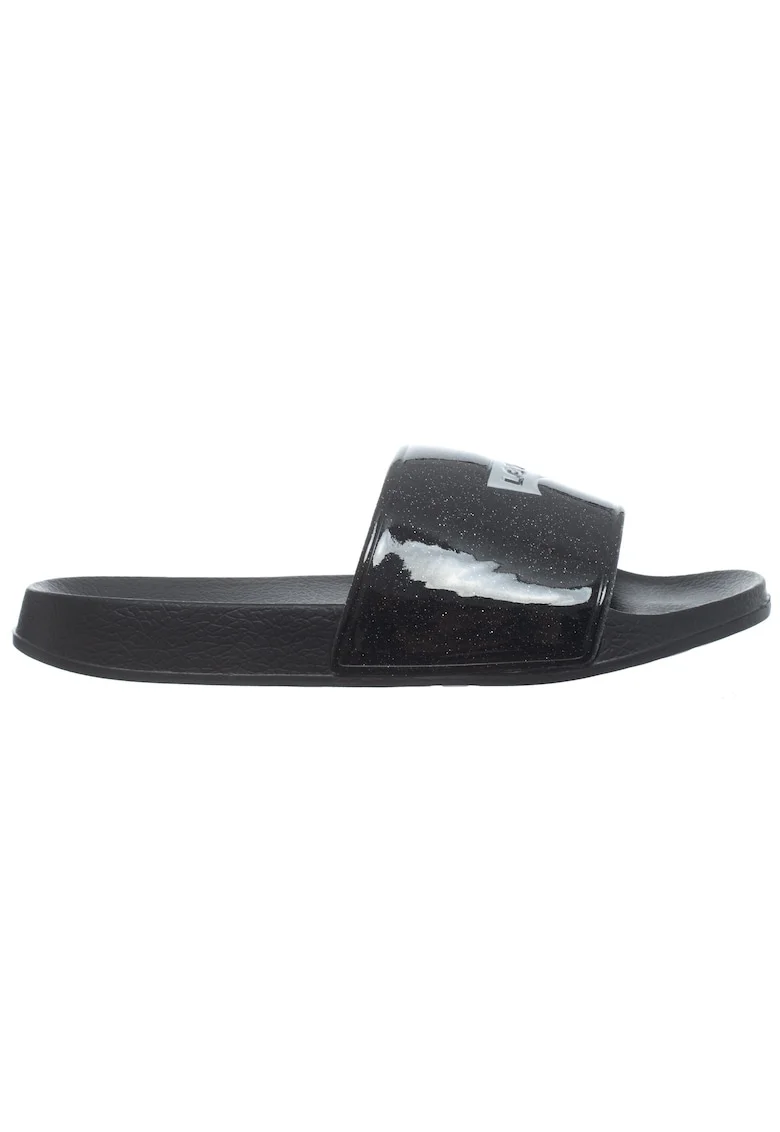 Papuci cu aspect stralucitor, Negru