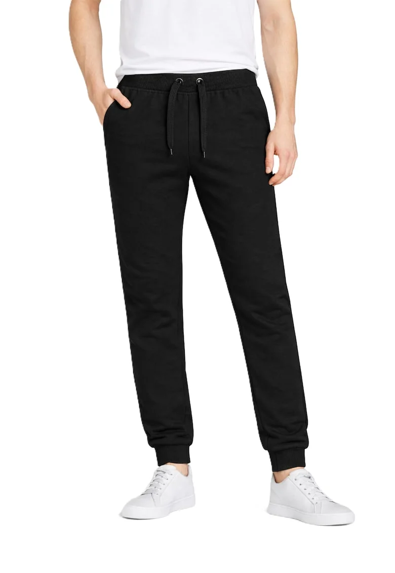 Pantaloni de trening cu buzunare cu refilet, Negru