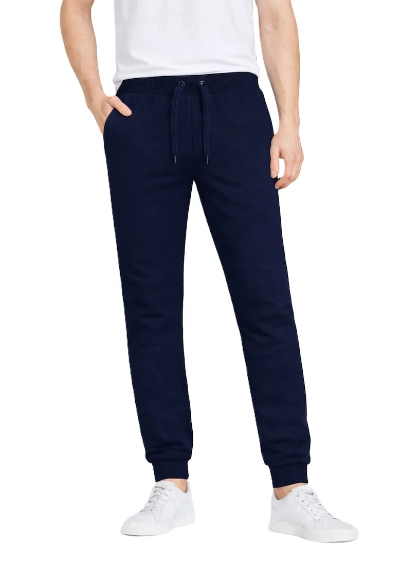 Pantaloni de trening cu buzunare cu refilet, Bleumarin
