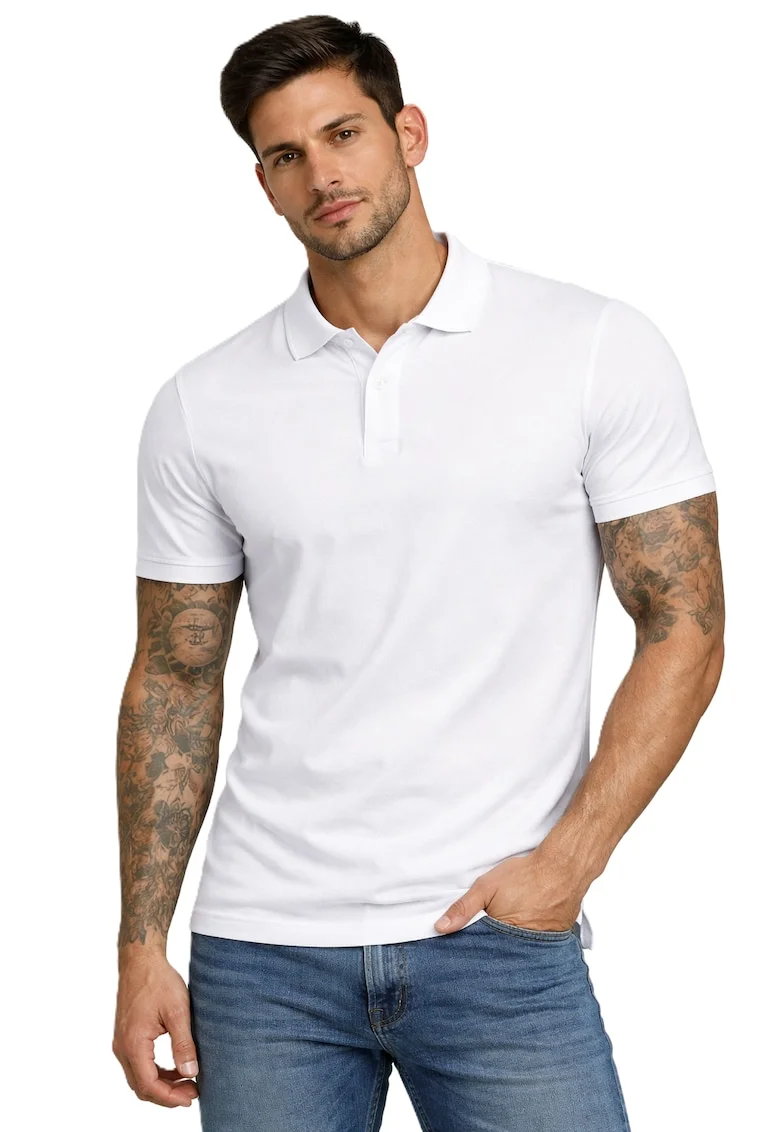 Tricou polo, Alb