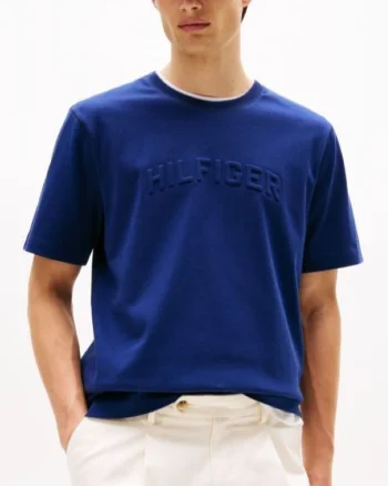 Tricou Tommy Hilfiger HILFIGER ARCH EMBOSSED TEE