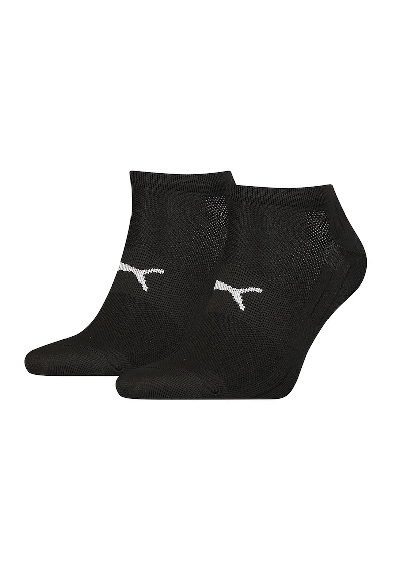 Set de sosete unisex pana la glezna - 2 perechi, Alb/Negru stins