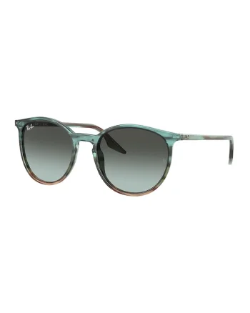 Ochelari de soare pantos unisex cu lentile cu aspect in degrade, Maro/Verde persan