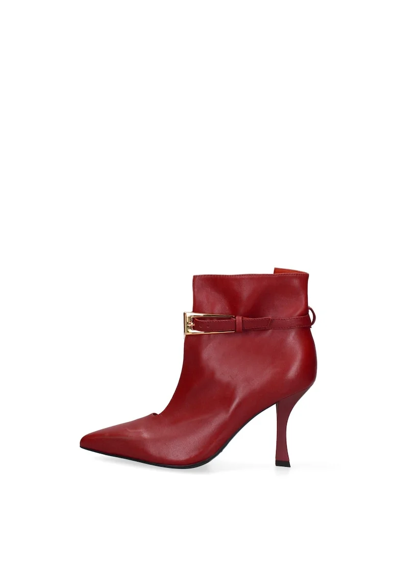 Botine din piele Eulalia Prime, Rosu