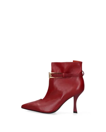 Botine din piele Eulalia Prime, Rosu