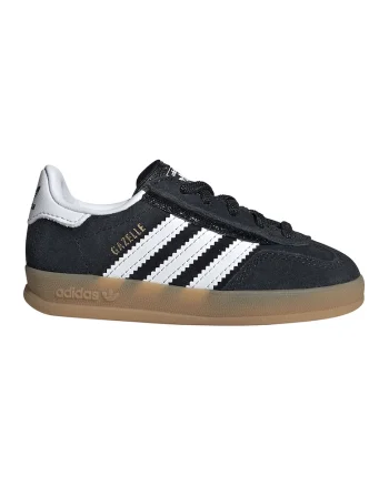 Pantofi sport din piele intoarsa Gazelle Indoor, Alb/Negru