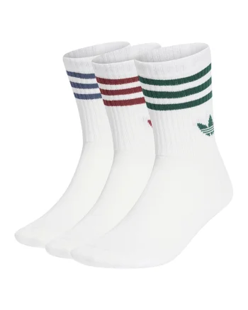 Set de sosete lungi unisex cu detaliu logo - 3 perechi, Alb/Verde