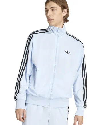 Bluza de trening cu fermoar si guler inalt Firebird, Negru/Albastru pal