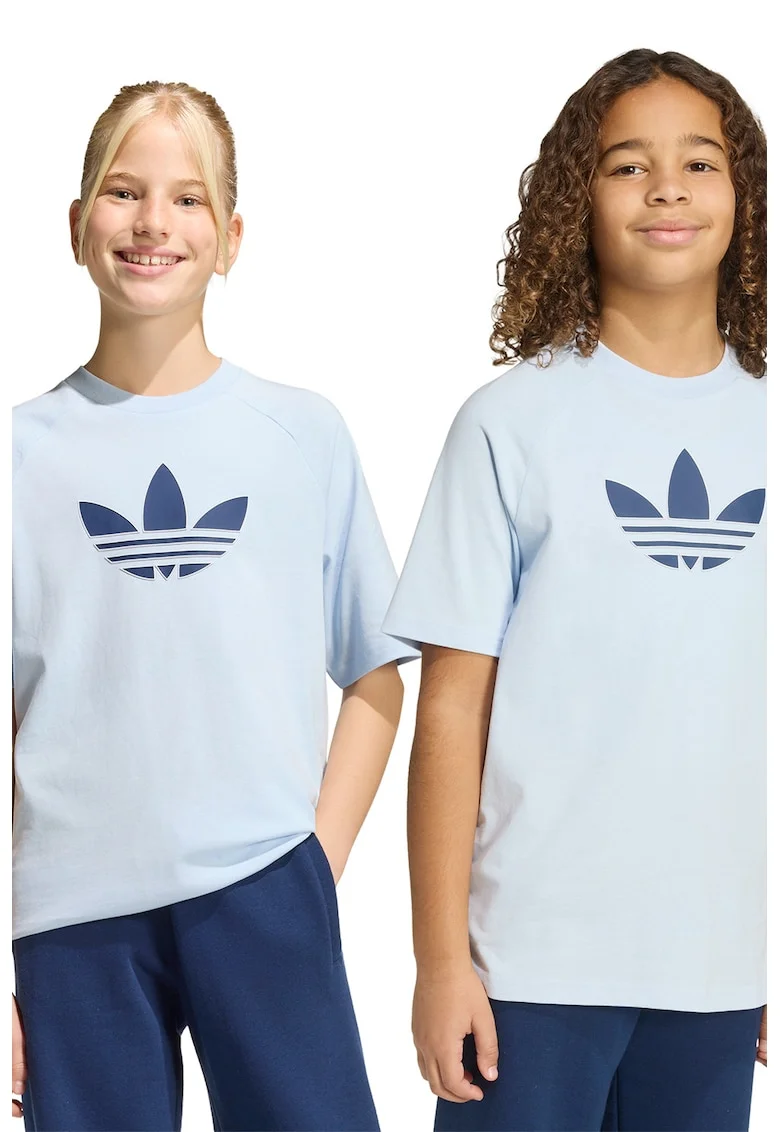 Tricou lejer cu logo GFX, Albastru inchis/Albastru deschis