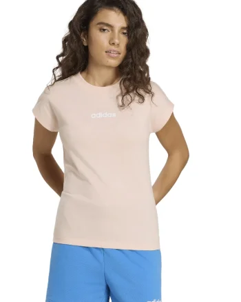Tricou de bumbac cu decolteu rotund Essentials, Alb/Piersica