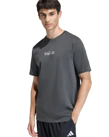 Tricou din bumbac cu imprimeu pe partea din spate, Alb/Albastru/Gri antracit
