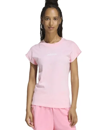Tricou de bumbac cu decolteu rotund Essentials, Roz pastel