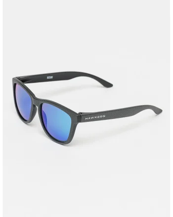 Ochelari de soare patrati unisex cu lentile polarizate si model in dungi, Negru/Gri cenusiu