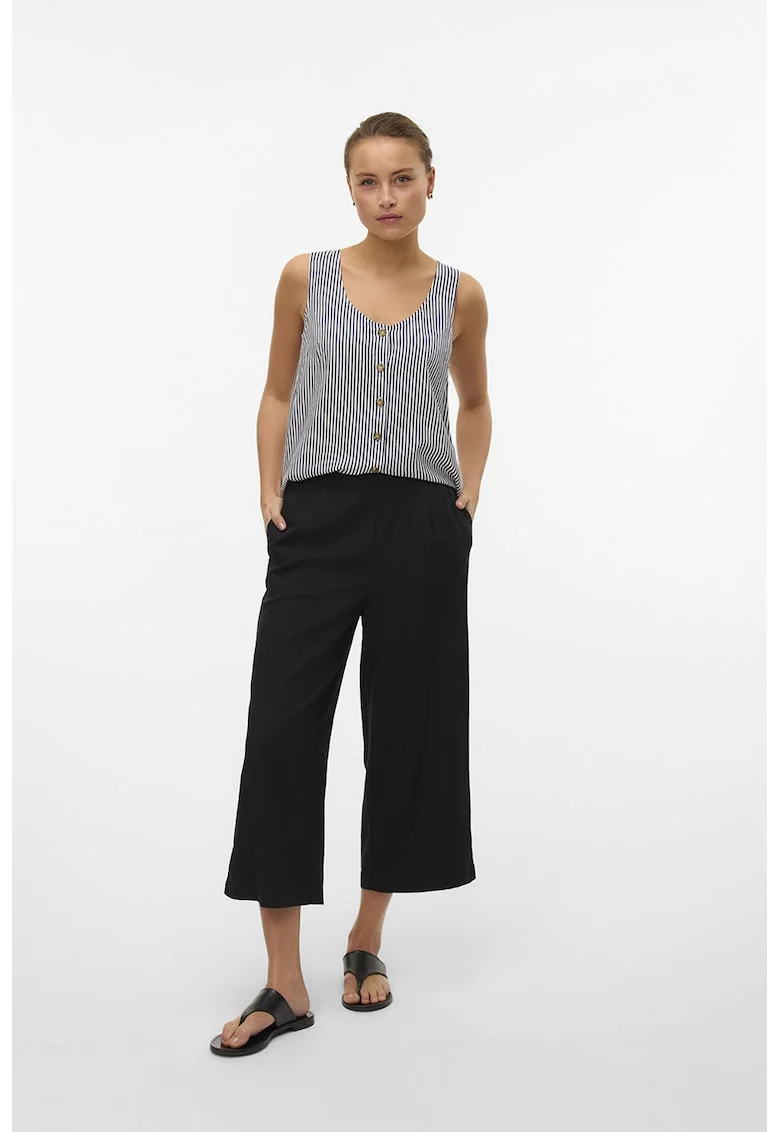 Pantaloni ampli, Negru,