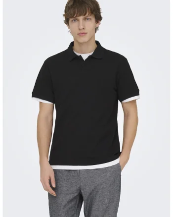 Tricou polo uni, Negru