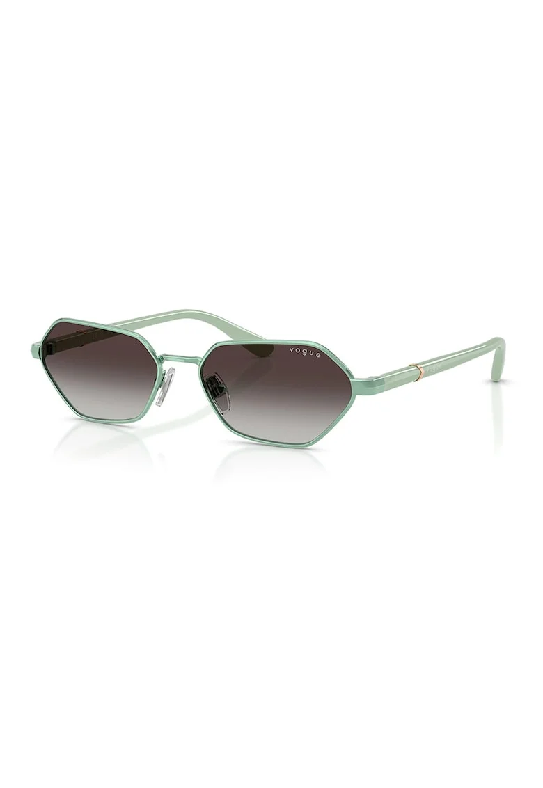 Ochelari de soare hexagonali cu rama metalica, Verde menta