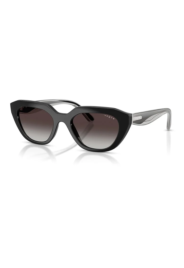 Ochelari de soare cat-eye cu lentile in degrade, Gri deschis/Negru antracit