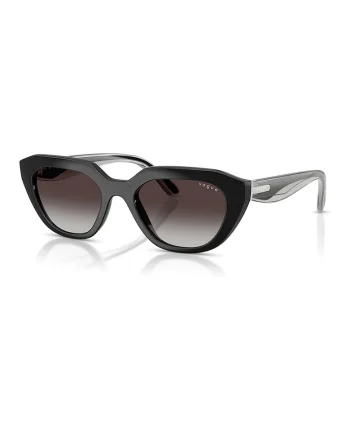 Ochelari de soare cat-eye cu lentile in degrade, Gri deschis/Negru antracit