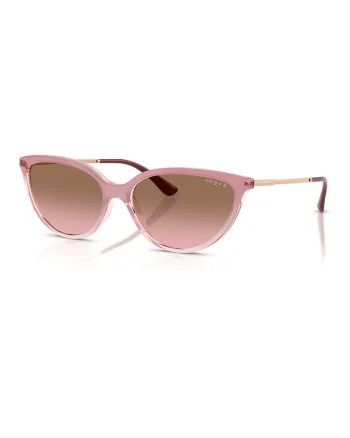 Ochelari de soare cat-eye cu rama metalica, Roz deschis/Piersica/Violet tyrian