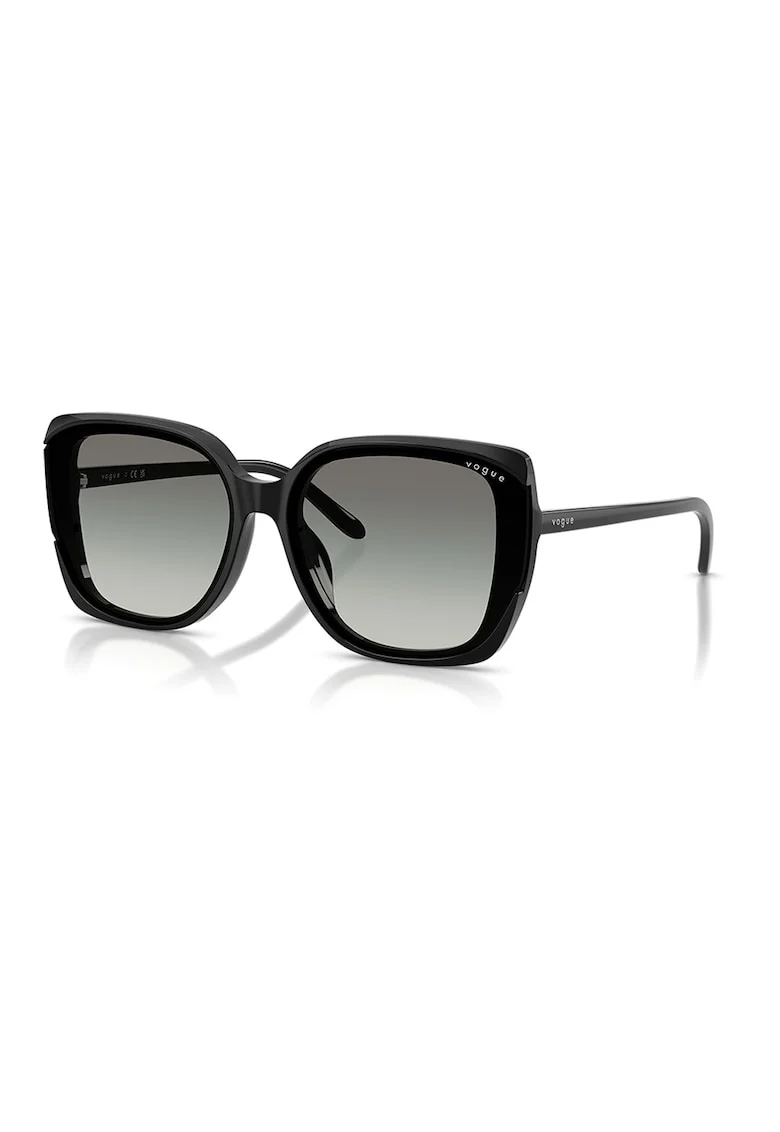 Ochelari de soare cat-eye cu lentile in degrade, Negru