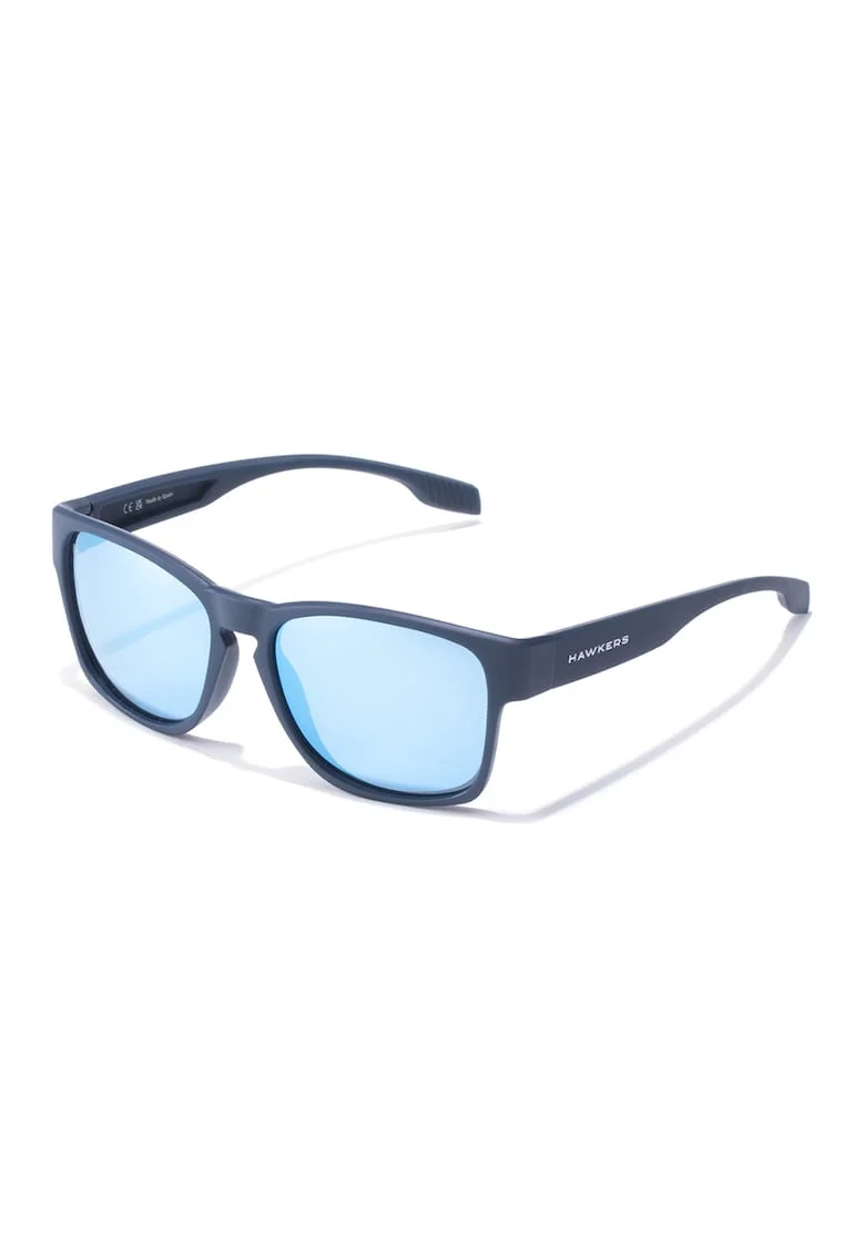 Ochelari de soare cu lentile patrate si model unisex, Albastru petrol