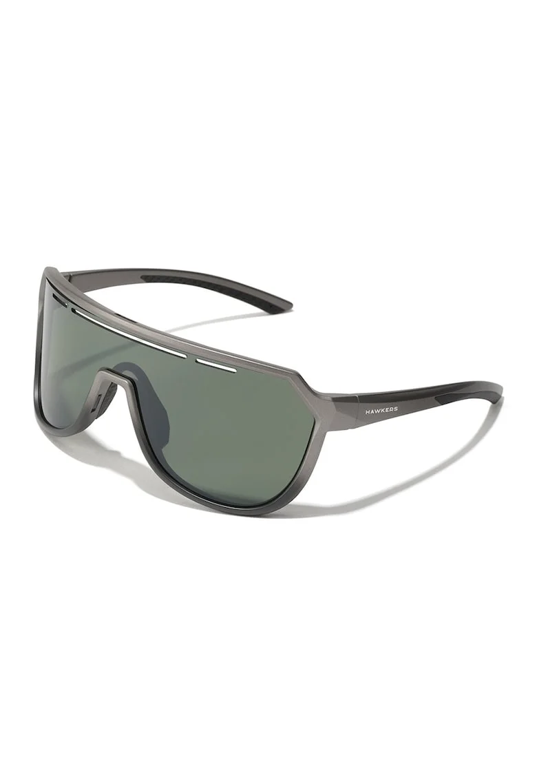 Ochelari de soare shield cu model unisex, Argintiu/Gri inchis