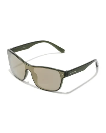 Ochelari de soare dreptunghiulari cu lentile uni si model unisex, Verde sparanghel