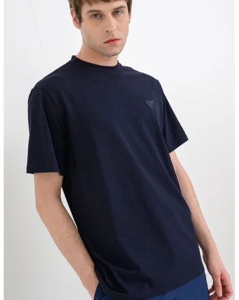 Tricou din amestec de modal si bumbac, Albastru ultramarin