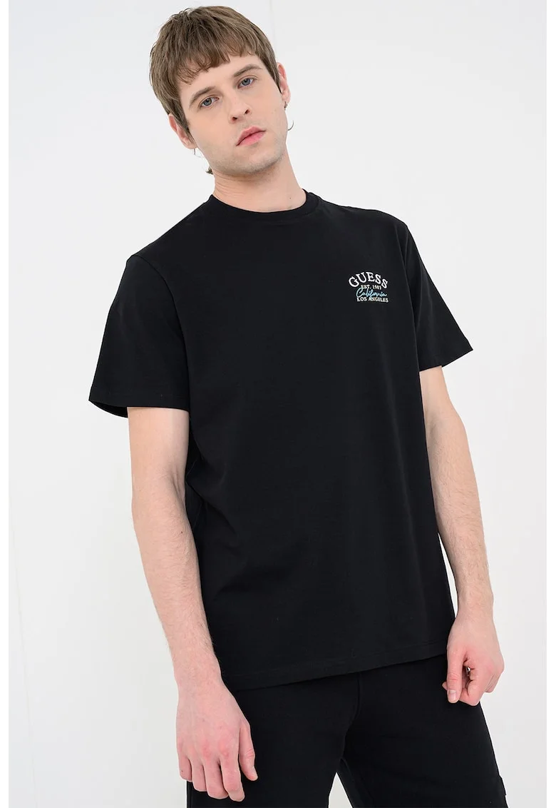 Tricou regular-fit din bumbac, Negru