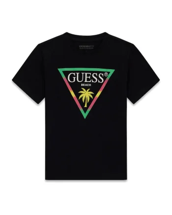 Tricou cu imprimeu logo, Negru