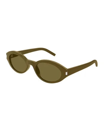 Ochelari de soare ovali cu lentile uni, Verde masliniu