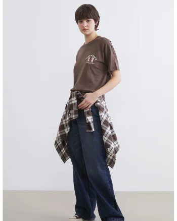 Tricou cu imprimeu Chip&Dale, Maro pamantiu
