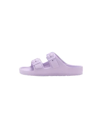 Papuci cu talpa plata si model uni, Lila