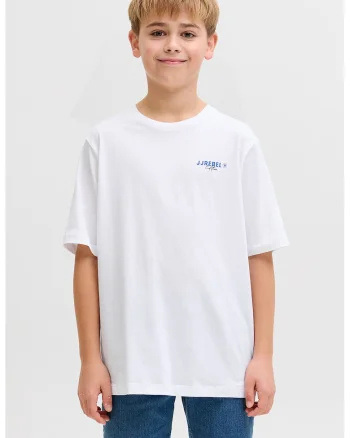 Tricou din bumbac cu imprimeu text, Alb optic