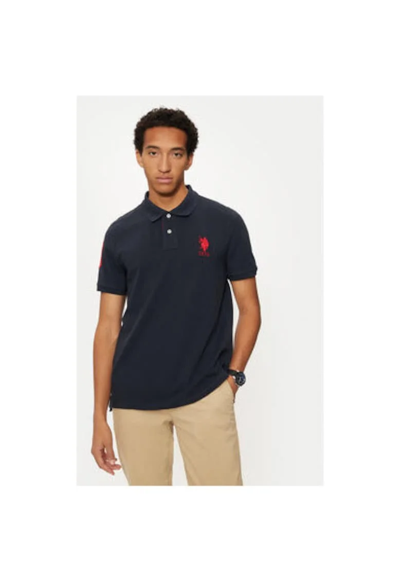 Tricou barbati,  304797415, Bumbac, Albastru, Albastru