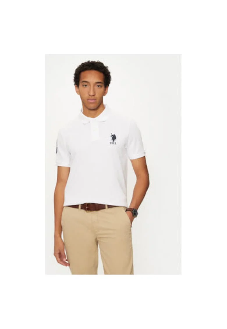 Tricou barbati,  304797453, Bumbac, Alb, Alb